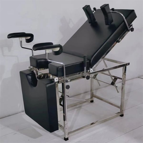 Buy 10cm Mattress Gynaecology Examination Couch With Stirrups Handgrips Shoulder Holder at wholesale prices