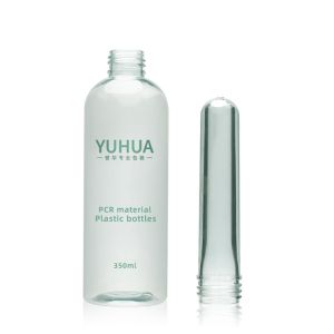 350ML Plastic Packaging Bottles Recycled PCR Customized Cylinder Cap Pump