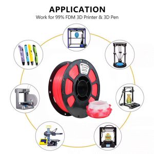 Quality iBOSS Temperature Color Change 1.75mm Red To White PLA+ Filament 3D Printer State Coiled Industry for sale