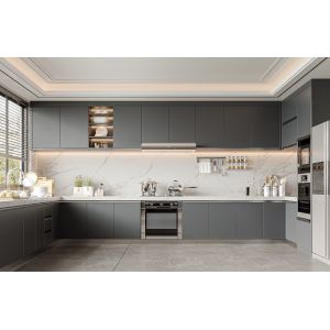 Modern Modular Kitchen Cabinet with MDF Door & Particle Board Carcase