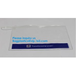Custom Waterproof Clear PVC Slider k Bubble Cosmetic Bags,Clear PVC PP OPP PE