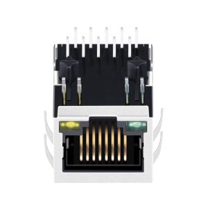 Quality JKM-0200NL 100 Base-T POE 36W Rj45 Female Connector Tab DOWN 1x1 Port With G/Y Led for sale