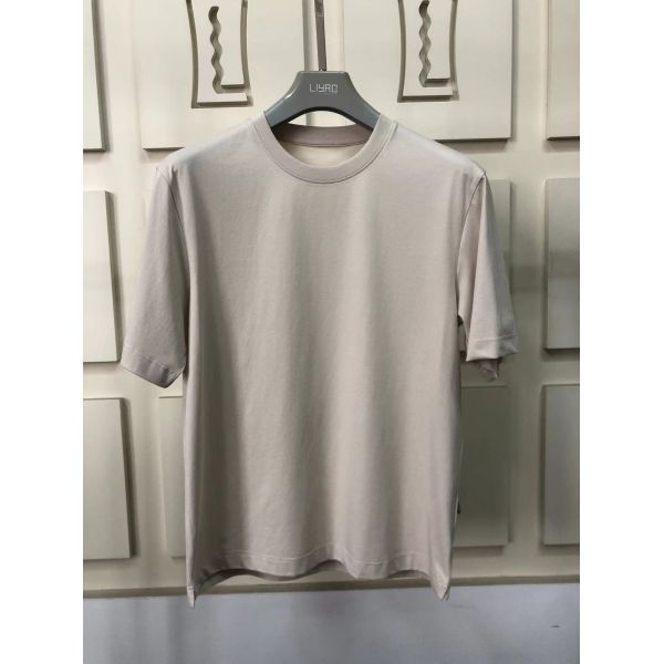 Anti-wrinkle Plain Oversize Round Neck T Shirt 100% Cotton Standard Fit Customized LOGO 64168Y7068