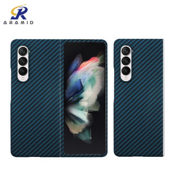 Buy Super Light Blue Aramid Fiber Phone Case For Samsung Z Fold 3 at wholesale prices