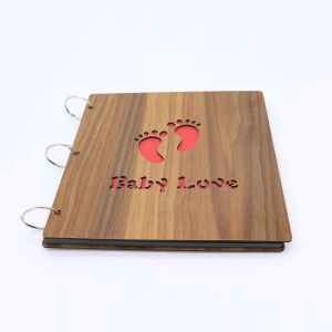 walnut wooden book cover