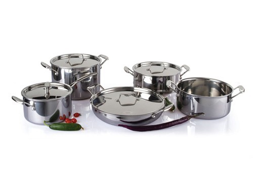 Buy 5Pcs 3-ply stainless steel cookware set SHCY-3014 at wholesale prices