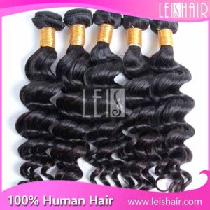 Wholesale cheap 5a brazilian loose wave human hair weave