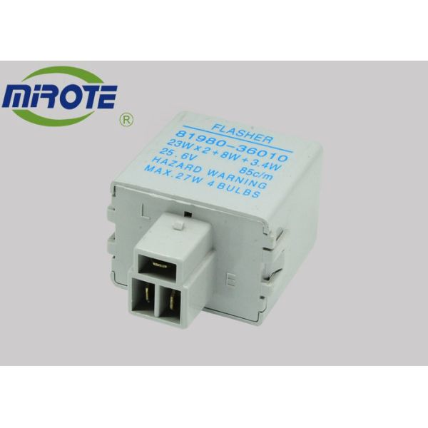 Toyota Turn Signal 3 Terminals Electronic Led Flasher , Adjustable Led Flasher 12V 81980-36060