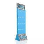 Supermarket Cardboard Hook Display , Cardboard Display Stand With Hooks