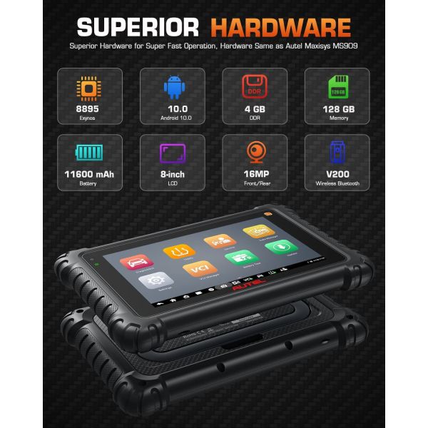 Autel MaxiCOM MK906 PRO-TS Automotive Diagnose and TPMS Relearn Tool Support FCA Access DoIP & CAN FD and ECU Coding