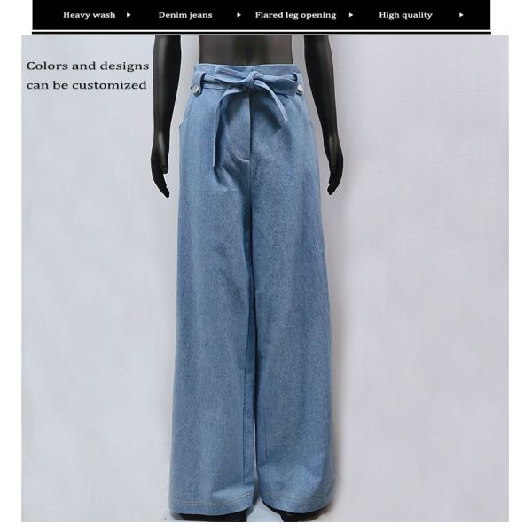 11 Ounce Long Belt Size 36 Washed Denim Pants