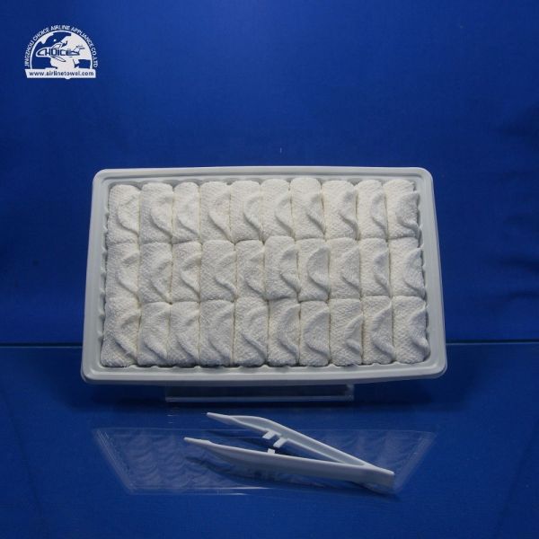 Buy Mini Hand Disposable Airline Plain Towel at wholesale prices