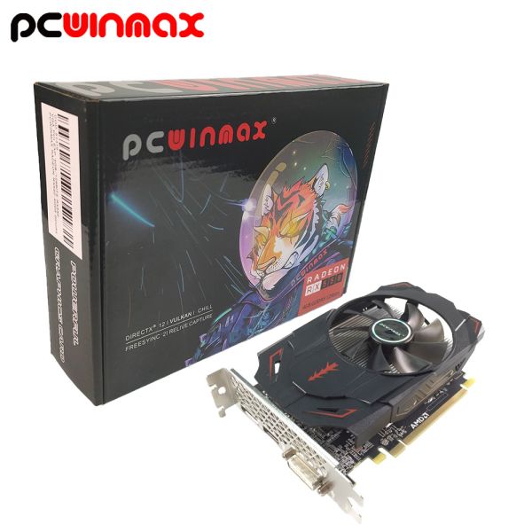 PCWINMAX Radeon RX 550 4GB GDDR5 ITX Computer PC Gaming Video Graphics Card GPU