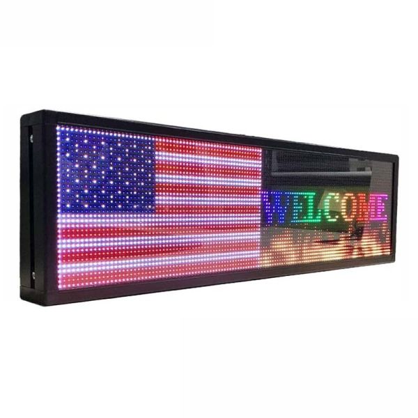 Buy P5 Programmable Scrolling LED Window Display Signs 40*8 Inch at wholesale prices