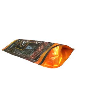 Custom Printing Flat Bottom Coffee Bean Packaging Bag With One Way Valve