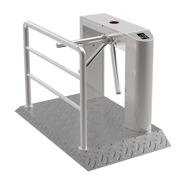 Buy Portable Anti Slip Three Arm Turnstile Aluminum Plate Base Outdoor Automatic AC 220V at wholesale prices