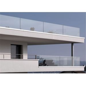 Frameless Glass Railing Aluminum U Channel Base Glass Balcony Railing