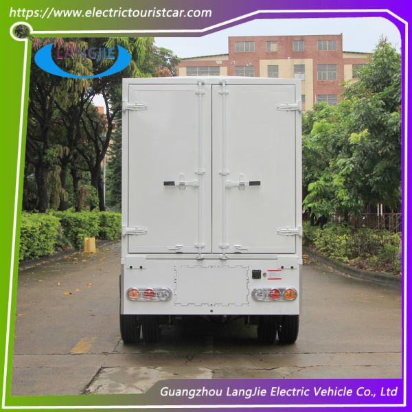 Iron Container Electric Luggage Cart ACmotor Small Cargo Vans With 2 Seats For Hotel