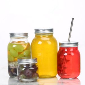 Empty Round Honey Jam Glass Pickle Jar 250ml 300ml 380ml