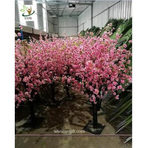 UVG small artificial peach blossom wooden tree wedding reception decorations