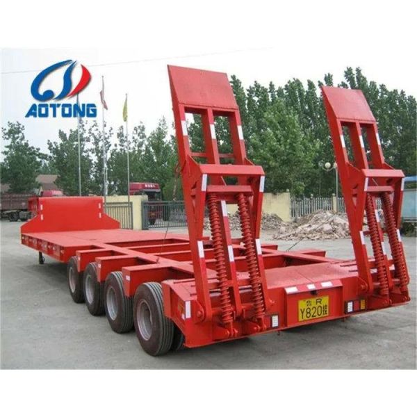 100-120tons 3 Lines 6 Axles Low Bed Semi Truck Trailer with 2 Lines 4 Axles