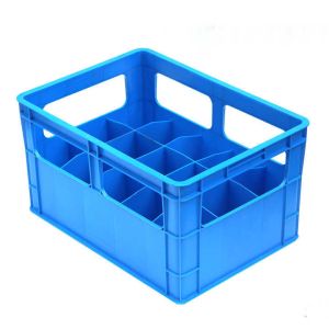 15-Bottle Plastic Soda Water And Beer Crate With 4-Side Handles Wholesale 12 15