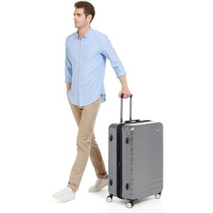 210D Polyester Built In TSA Lock Hardside Spinner Luggage