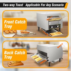 220V Commercial Electric Conveyor Toaster for Hotel/Restaurant Kitchen Food