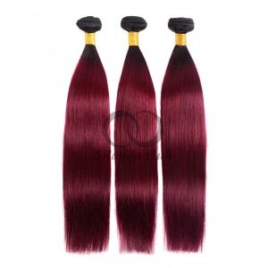 #T1B/Burgundy Straight Remy Human Hair Bundles Sew In Weave Bundles Brazilian Bundle Deals
