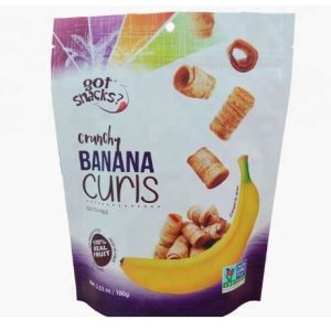 Plastic stand up food bag packaged nuts and snacks fruit and nut packaging