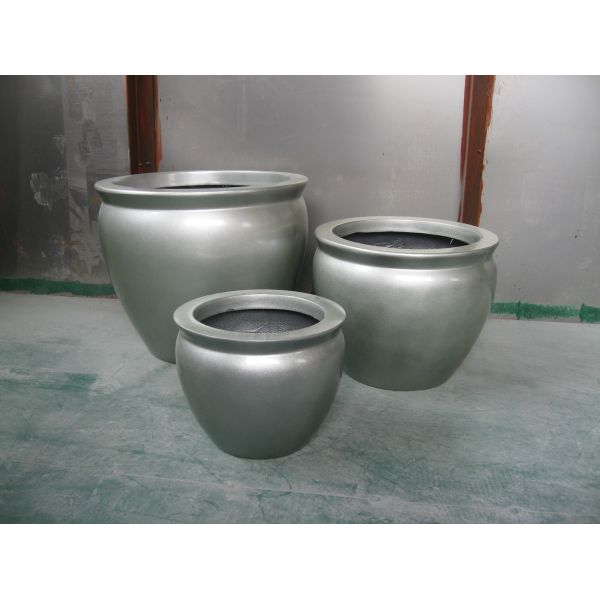 Fiberglass Plant Pot With Variety Of Sizes Fiberglass Flower Planters Matte Finished Customized