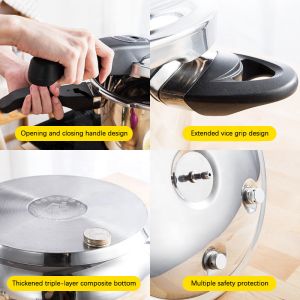 Custom Cookware 304 Stainless Pressure Cooker For Rice Cooking