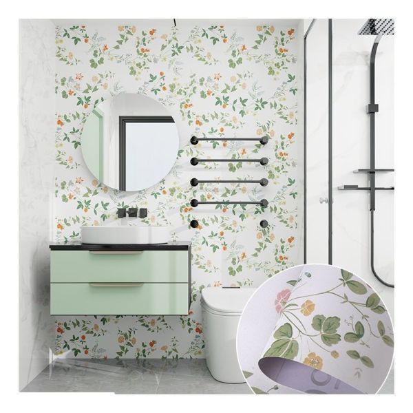 Flower Plant Wallpaper for Apartment Home Decor Self-Adhesive Function Anti