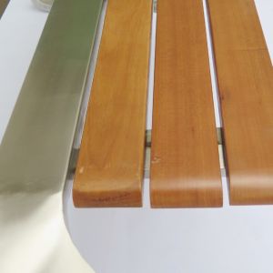 Sunproof 140cm Stainless Steel And Wood Garden Bench