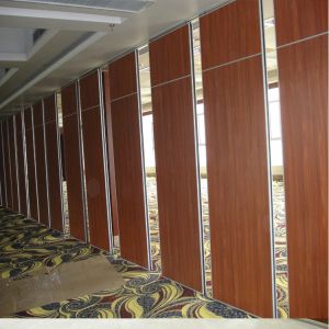 Quality Banqueting Hall Sliding Partition Walls Door Soundproof Wooden With Fabric Surface for sale