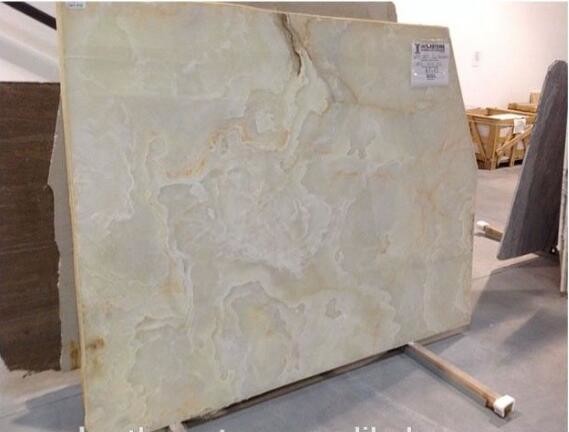 Buy Polished Translucent backlit Marble White Onyx Slab at wholesale prices