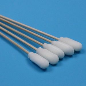 15cm Disposable Wooden Stick Sponge Stick Medical Foam Swab Applicator With