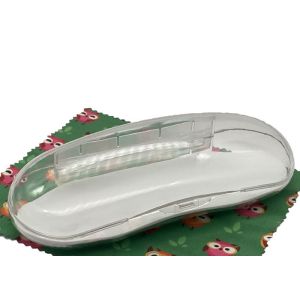 Plastic Clip On Hard Clear Plastic Sunglasses Case