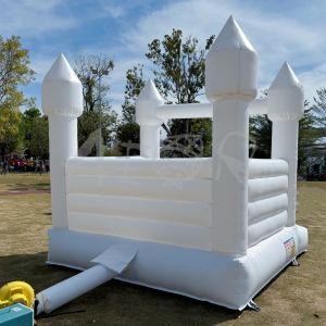 PVC Jumping Castle Inflatable Bounce House White Wedding Bouncy Castle