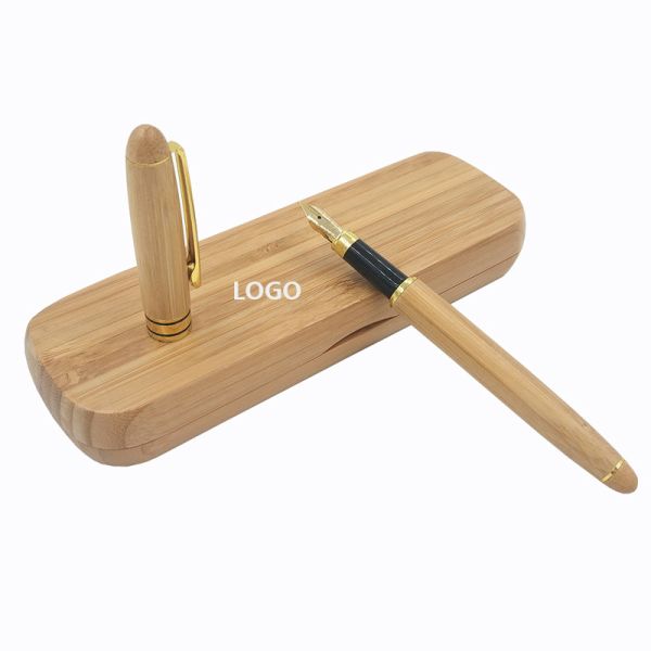 Buy Elegent Bamboo Pen Set Ink Pen Business Gifts Logo Customized at wholesale prices