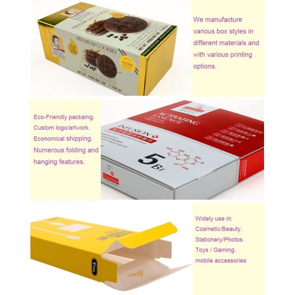 Rectangle Skin Care Cosmetic Box Packaging / Custom Printed Cosmetic Paper Box