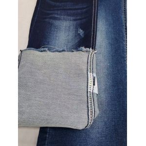 Siro Twill Style 8.8oz High Stretch Denim Fabric Dark Indigo 70%Cotton For Lady