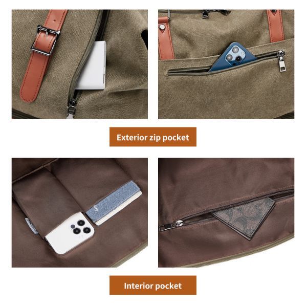 Water Retardant Vintage Extra Large Canvas Duffle Bag OEM/ODM