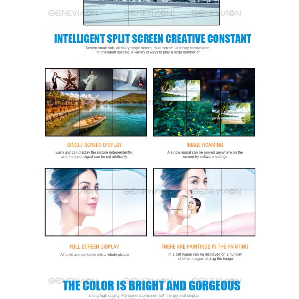 Sumsung Electronic Security Lcd Video Wall Display DID 700 Brightness FOR Exhibition