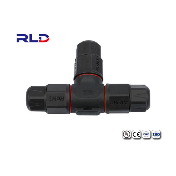 Buy 2 Pin M16 Waterproof Power Connector IP68 Waterproof Electrical Cable T Connector at wholesale prices