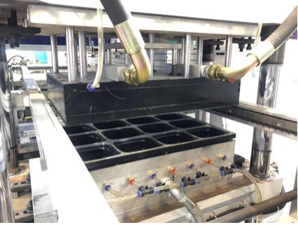 6P Servo Pvc Blister Forming Machine Disposable Plastic Molding Three Station