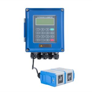 Digital Wall Mounted Tri Clamp Ultrasonic Flow Meter Fixed Volumetric Flow