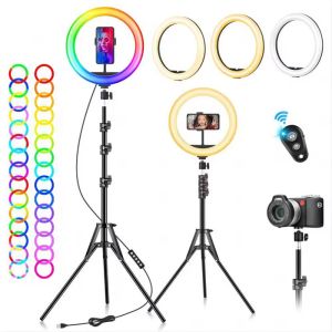Led Rgb Fill Light Adjustable 2700k-7000k 11w Remote Control for Live Video