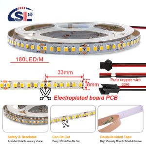 8mm Width 12V 2835 SMD 180leds High Brightness 5M 10M 120LEDS Customization LED