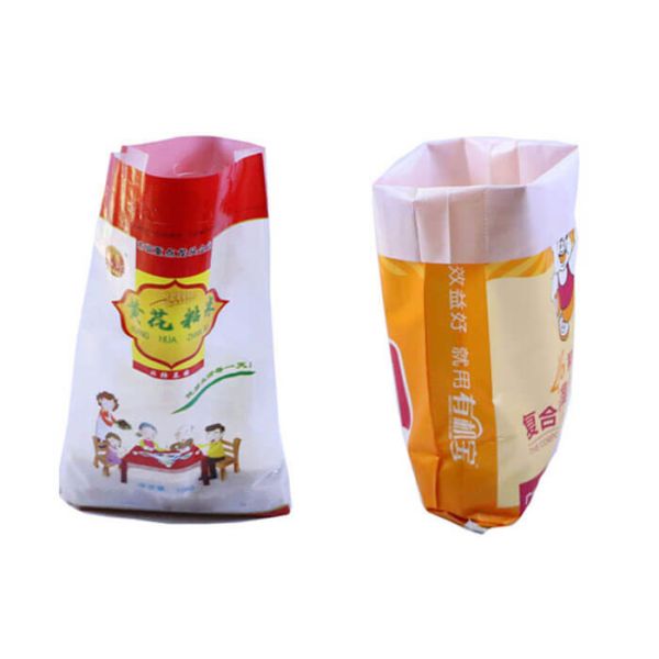 Matt / Pearl Film Pp Woven Rice Bag , Polypropylene Packaging Bags With Top Hemming